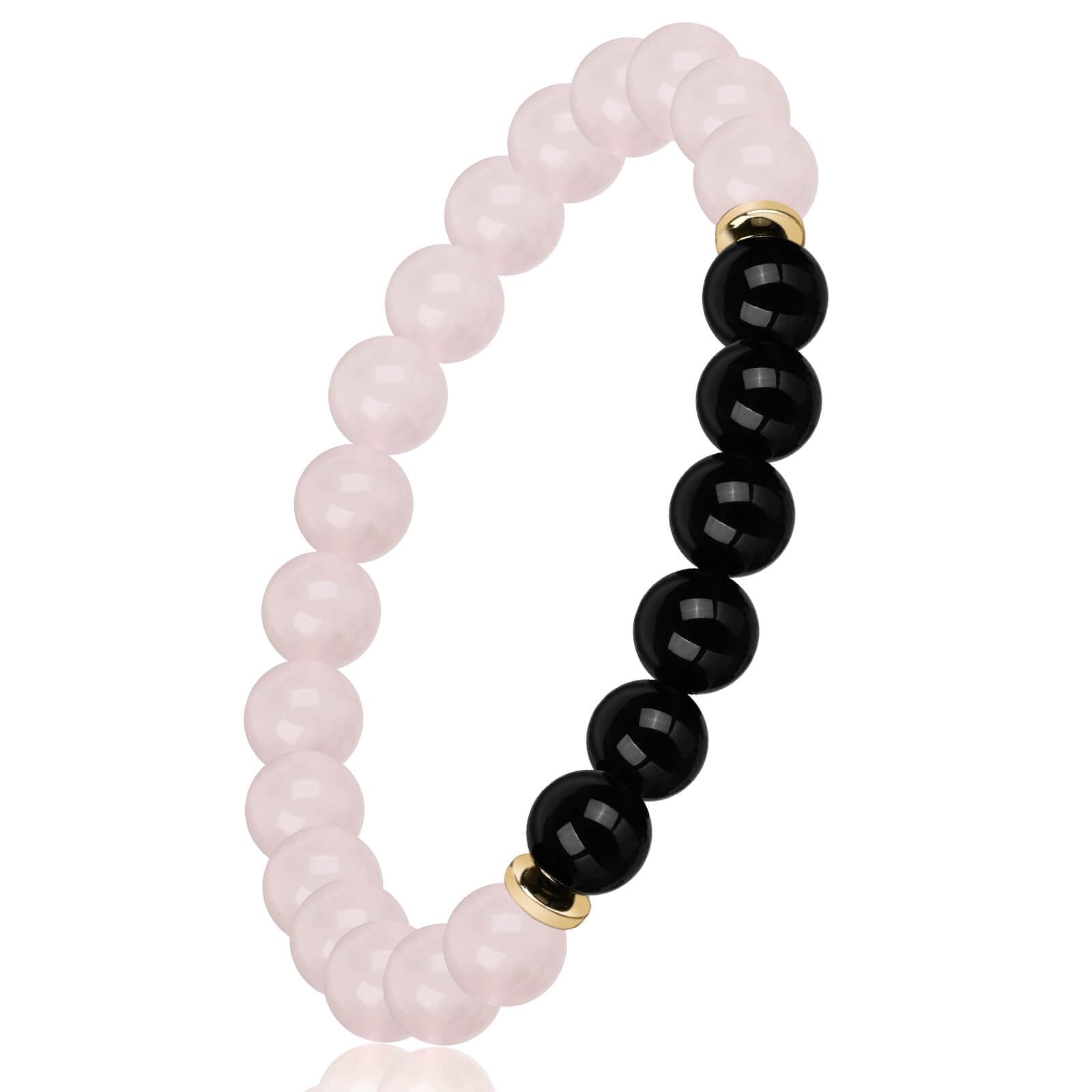HOZEAL Rose Quartz Pink Opal Peru Crystal Bracelet, Love Friendship Crystal Stone Chakra Bracelet, Business Money Energy Wealth Good Luck Prosperity