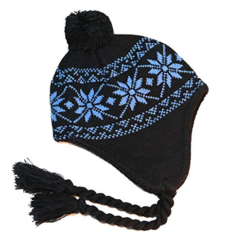 SnowStoppers Winter Knit Hat for Kids - Nordic (Sky Blue)