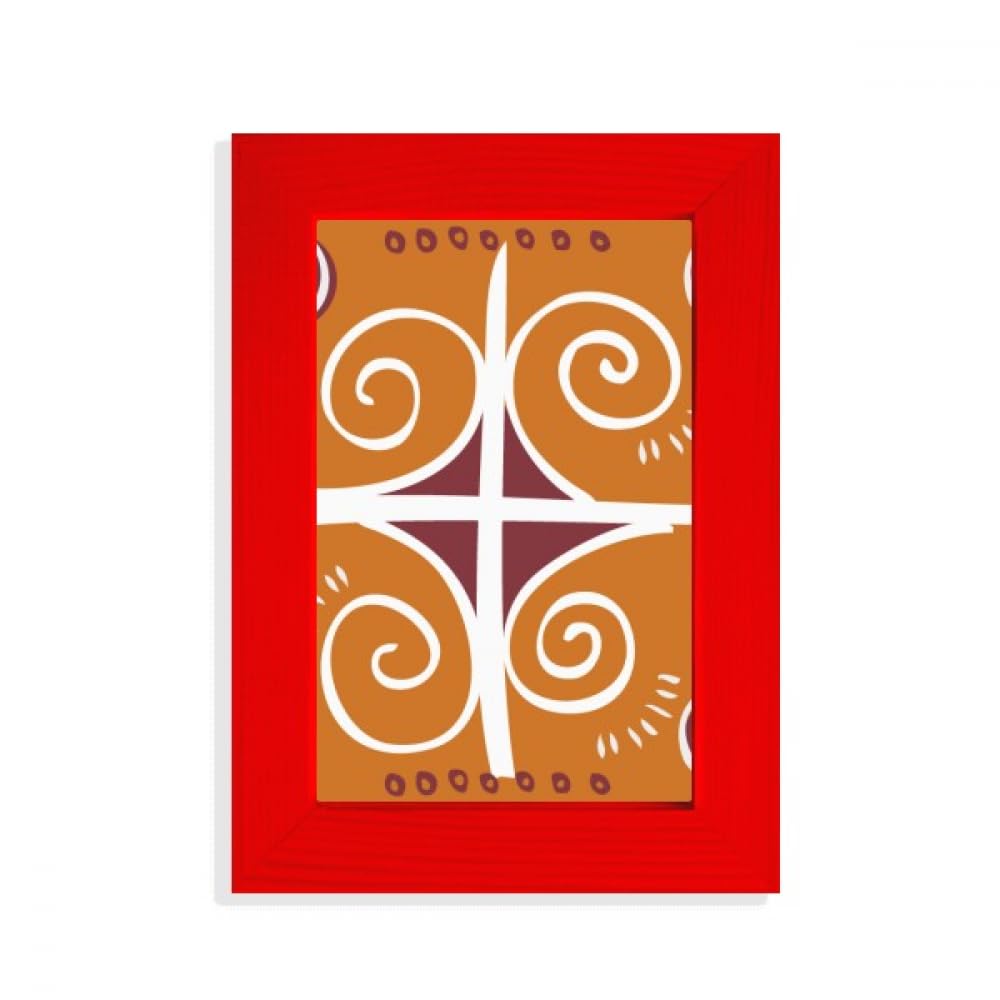 Cadre photo rouge et marron pour personnaliser un mur avec des totems mexicains