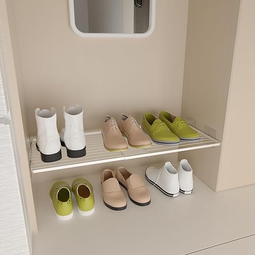 Miniatura 2 de Slideep Estantes de alambre expandibles de acero inoxidable, organizador de gabinete de tensión resistente, sistema organizador de divisor de