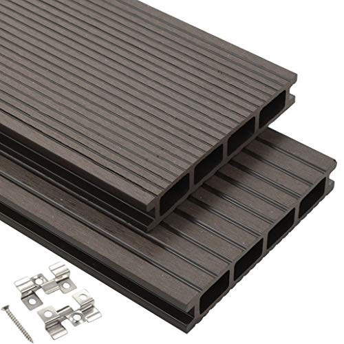 Listoni WPC legno composito resina per pavimentazione giardino pavimenti pavimento Colore COFFEE