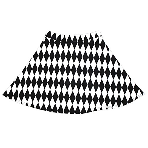 Womens Harlequin Diamonds Print Skater Skirt