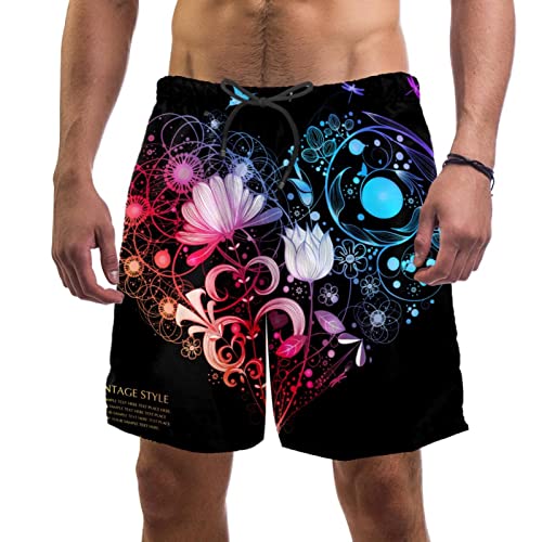 Maillots de bain pour hommes imprimé fleurs et colibri élégant