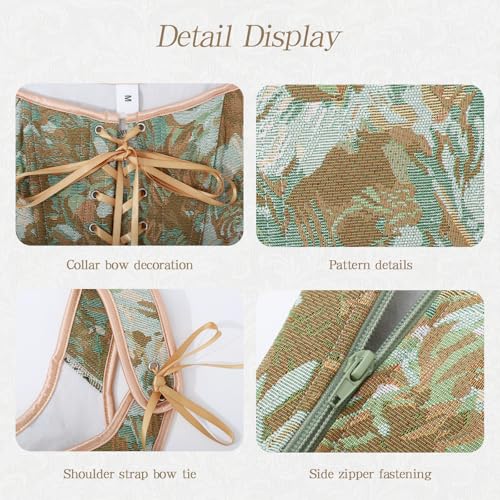 Bustier floral couvrant entièrement la poitrine style rétro