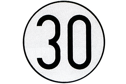 Cofan Placa De Aluminio Con Homologación V-4 | Velocidad Máxima Permitida A 30 Km/H. Para Vehículos Especiales Con Límites De Velocidad | Ø 200 Mm De Diámetro