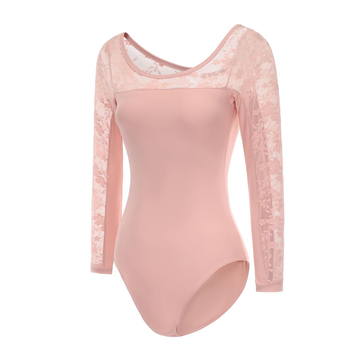 ModLatBal Long Sleeve Lace Leotards for Womens Ballet Dance Gymnastics Bodysuit