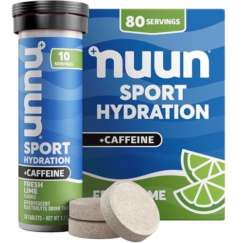 Image of Nuun Sport Electrolyte Tablets with Caffeine Fresh Lime, GF & Vegan, 8 Pack