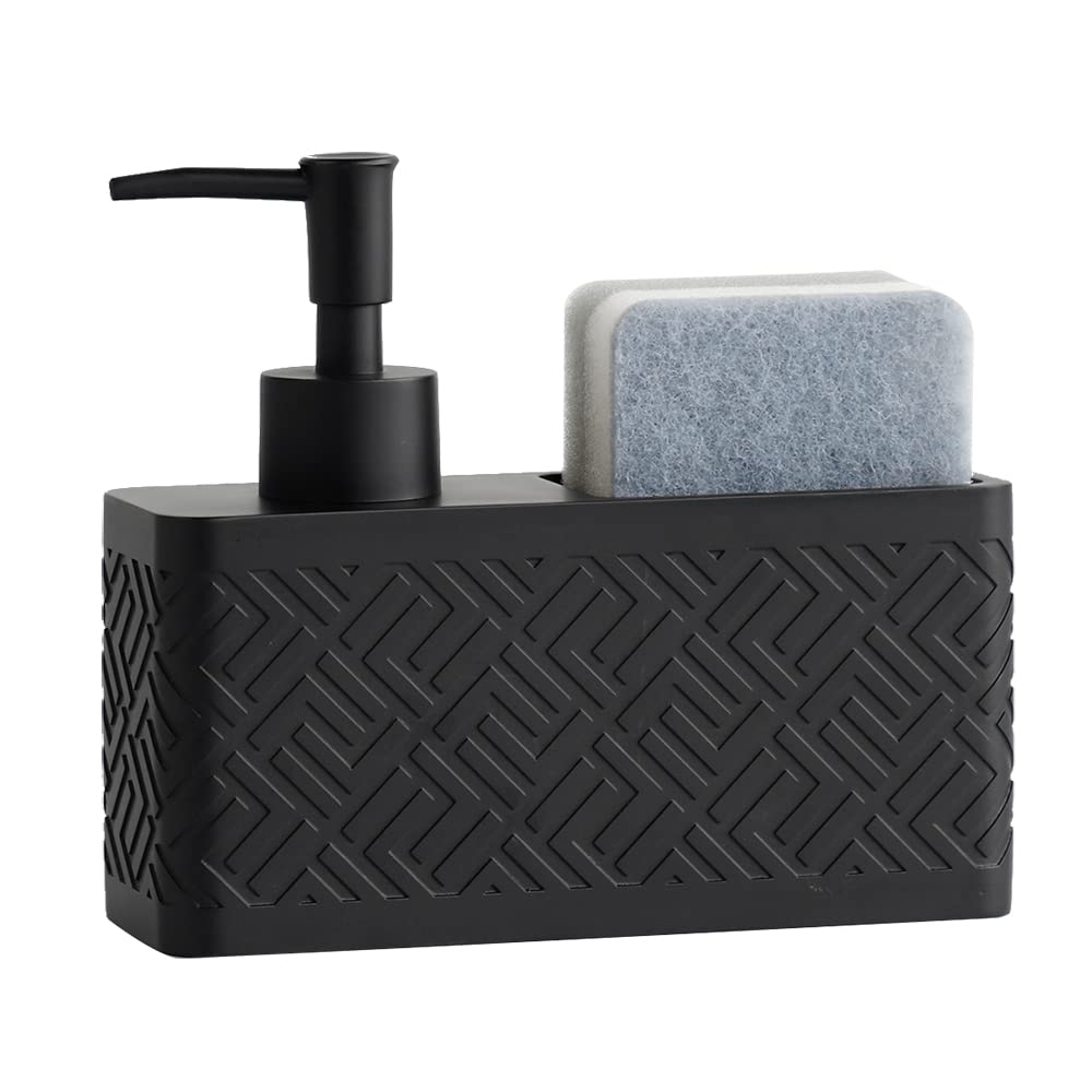 Dispensador de jabón negro Sto Solut de pared para fregadero de cocina 16,5x5,5 cm