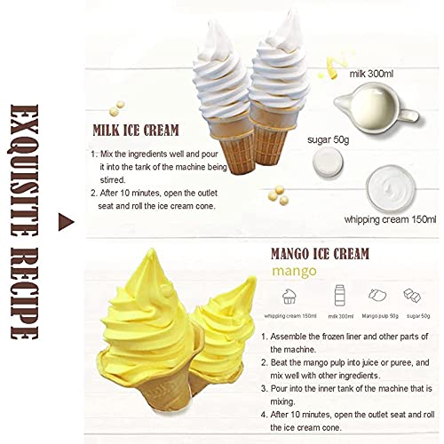 BANYANU Speiseeismaschine, Eismaschine Heimgebrauch Tragbare Frucht Weiches Weichgelee-Joghurt-Maschinensorbet Für… – Bild 8