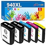 Mutikor 940XL Ink Cartridge Compatible for HP 8000 8500 8500A 8500A Plus Printer, Replacement for HP 940 Ink Cartridges for A809a A811a A909a A909g A909n (2Black 1Cyan 1Magenta 1Yellow)