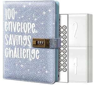 Jingdan 100 Umschläge Spar-Herausforderung mit Zahlenschloss