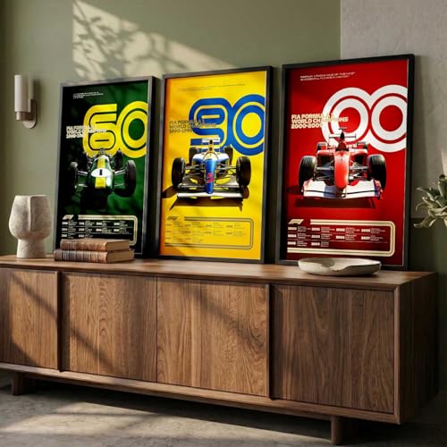 Image of kotart Big Sports Cars Framed Posters Gift Items for Boys Room Wall Decoration Bedroom Living Room Office Studio Decor | Car Poster Frame for Wall Decor Set Of 3 Size | Design 952 Black (14x20 Inch)
