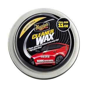 Meguiar’s Cleaner Wax, Easy-to-Use Paste Wax that Removes Light Defects, Protects Single Stage Paint/Clear Coat, and Leaves a Glossy Shine in One Step, 11 Oz