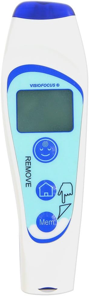 TECHNIMED - Termómetro sin contacto Visiofocus - Proyecta la temperatura en la frente o en los objetos - Higiénico - Silencioso - Multifunción - Recomendado por médicos