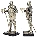 H&W 7.1''H Warrior Figurine, Guard Ornament, Soldier Statue, Medieval Armored Knight Decoration, for Office Desk & Study Room, A Gift for Husband/Father/A Real Man, Golden(WS24103-J)