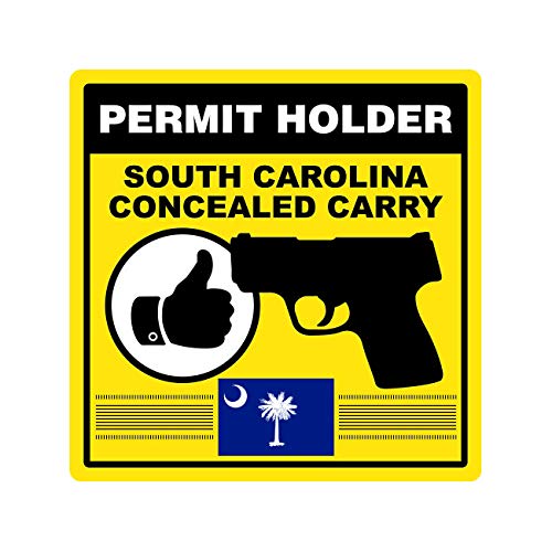 fagraphix South Carolina Concealed Carry Permit Holder Sticker Adhesive Vinyl 2a permited FA Vinyl - 4.00 Wide