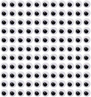 Decora 1000 Pieces 8mm Round Wiggly Googly Eyes with Self-Adhesive for Scrapbooking and Crafts