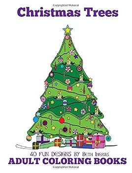 Paperback Adult Coloring Books: Christmas Trees Book