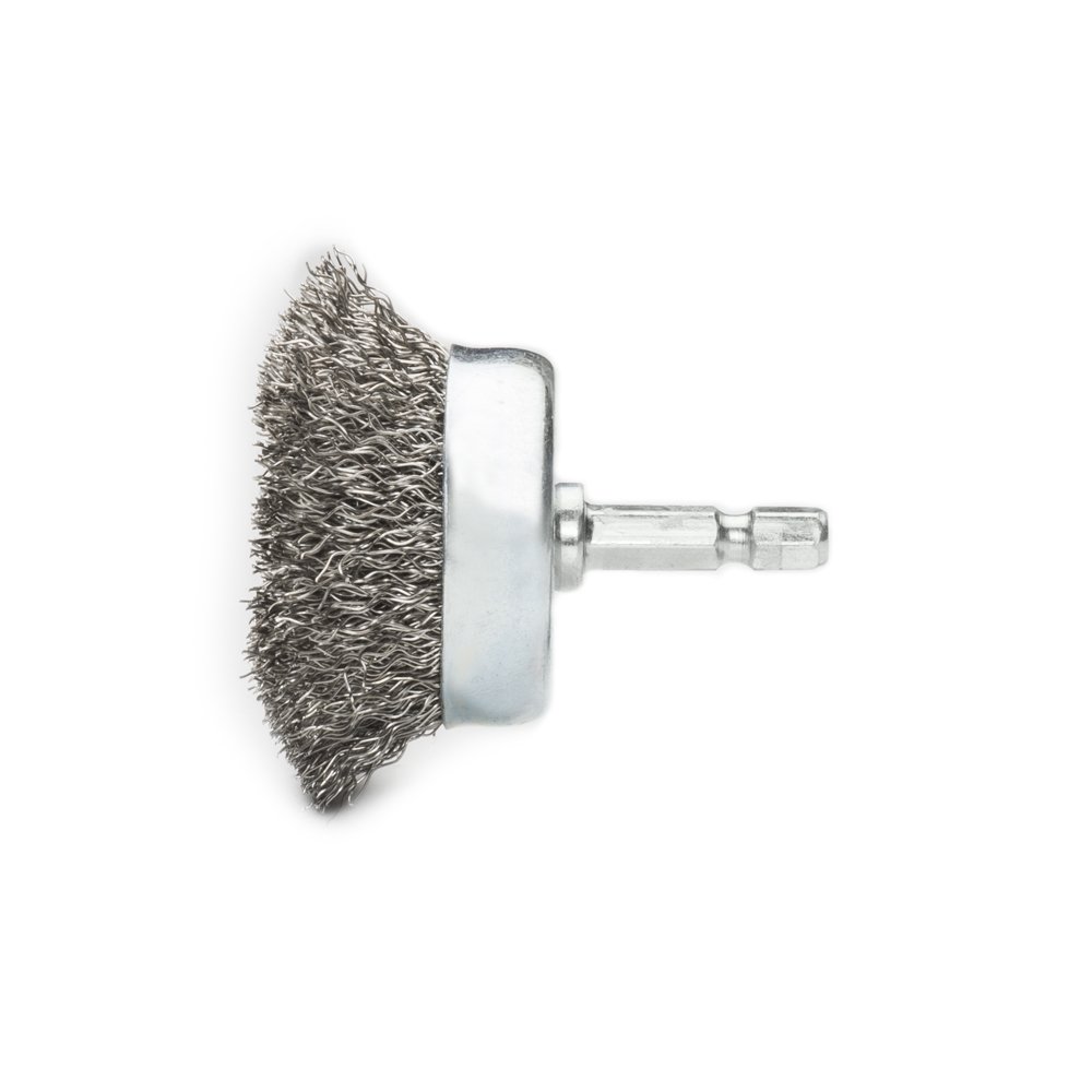Mercer Industries 193220B - Spazzole a tazza ondulate con codolo da 5,1 cm x 1/4", filo di acciaio inossidabile 012 (confezione da 20)