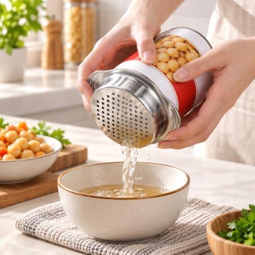 Stainless Steel Can Strainer, Food Strainer Sieve for Tuna Press — 사진 6
