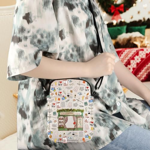 WCGXKO 40s Romance Comedy Movie Inspired Crossbody Bag You've Got Mail Book Lovers Gift for Movie Fans 5