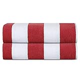 SweetNeedle Cabana Striped Classic Beach Towels 450 GSM, 100% Cotton Terry Cotton Ringspun Pool Towe
