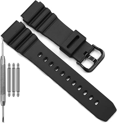Resin Strap Compatible With Casio MDV106 Series MDV106-1AV 200 M WR Replacement Band MDV106-1A AMW320R AMW320D Bracelet