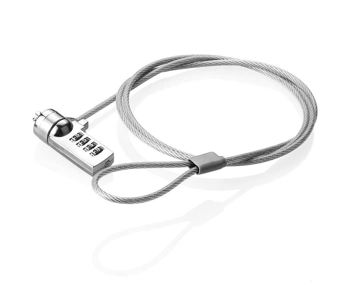eTECH Laptop Lock Hardware Security Cable Lock 4 Ft Anti Theft Combination Lock Kit For Laptop Notebook Computer Dell/HP/Lenovo/Etc
