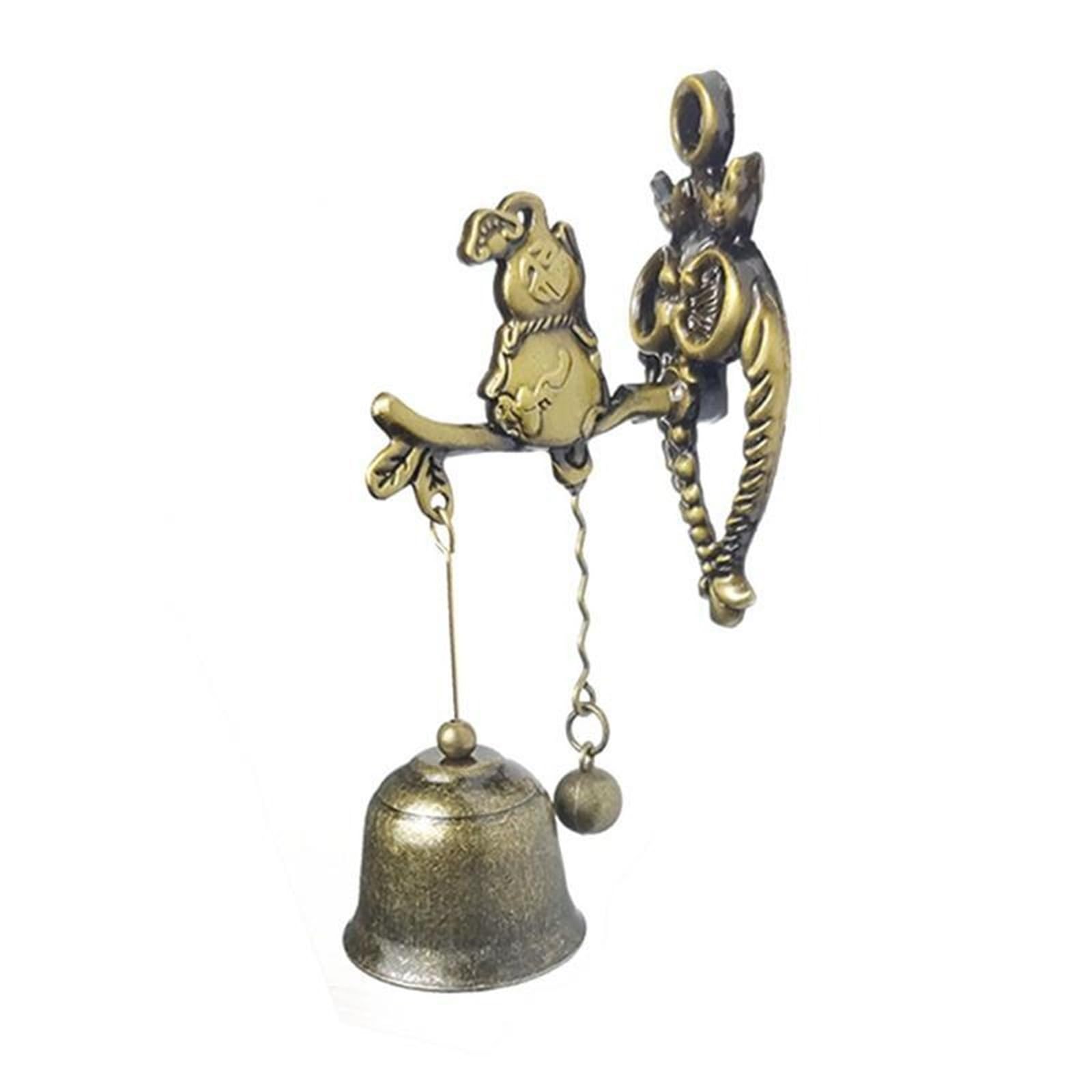 Dfgrgrv Style 5 Cast Iron Bell Retro Doorbell Windchime Shopkeeper Bell Door Knocker For Store Room Garden Entrance Home Decor(Style 5)