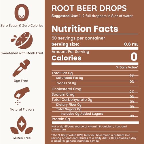 Image of Allways Drops Root Beer Water Enhancer | Sugar Free | 50 Servings
