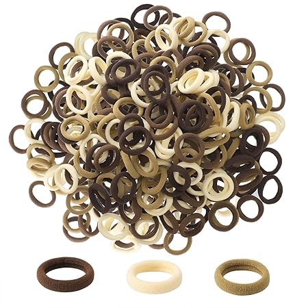 Small Hair Elastics Kids Hair Bands Baby Girl Hair Rubber Bands Tiny Ponytail Holders Soft Mini Hair Ties (Dark Multicolor, Pack of 100 Pcs)-picture-11