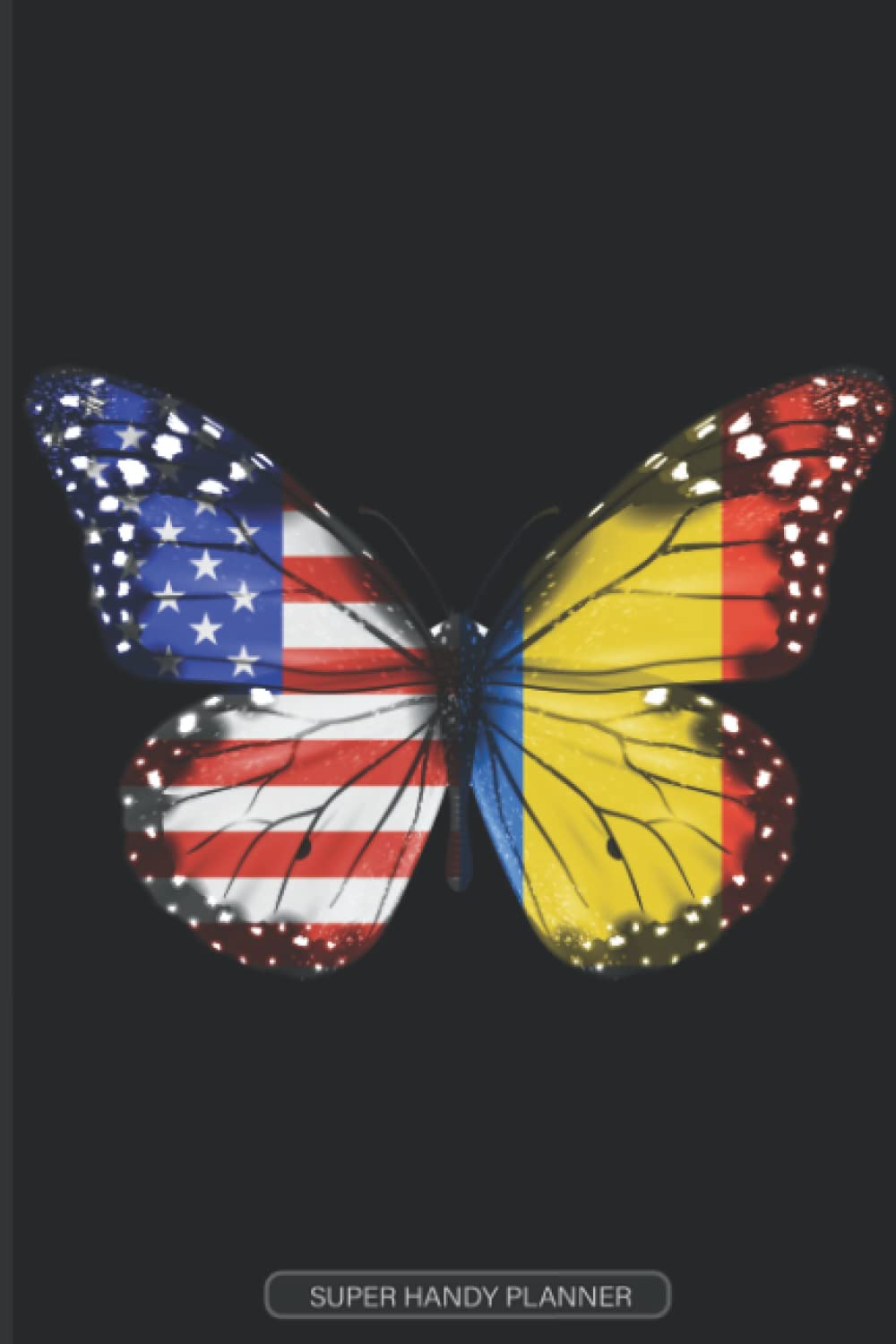 Independently published Planner: American Romanian Flag Combined Butterfly Flags Of America Romania