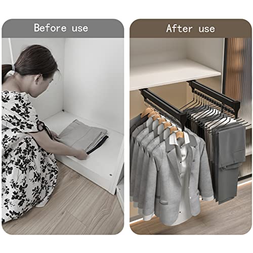 Cintre multifonction coulissant pour pantalons : accès facile 55 cm