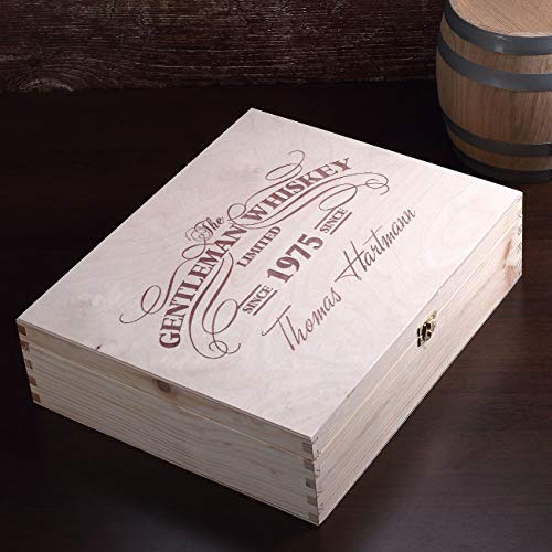 Herz & Heim® 5-tlg Whiskey Set 2 Gläsern mit Gravur, Jack Daniels Schweizer Schokolade, Gentleman Jack + Holz-Schatulle - Image 7