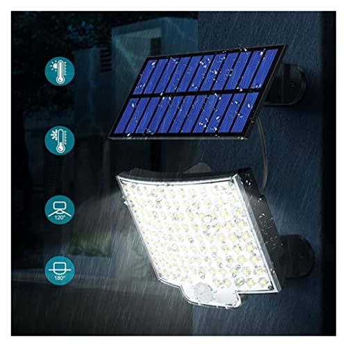Luz de seguridad solar para exteriores de 3 modos con sensor movimiento y panel split 3