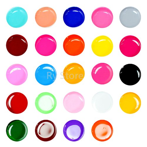 Professional Uv Color Builder Gel False Tips Acrylic Nail Art Set for Beauty Salon Shop, 12 24 28 36 Mixed Color Pure Solid Glitter Shiny Dust Powder Hexagon for Choose (24 Pure Color)