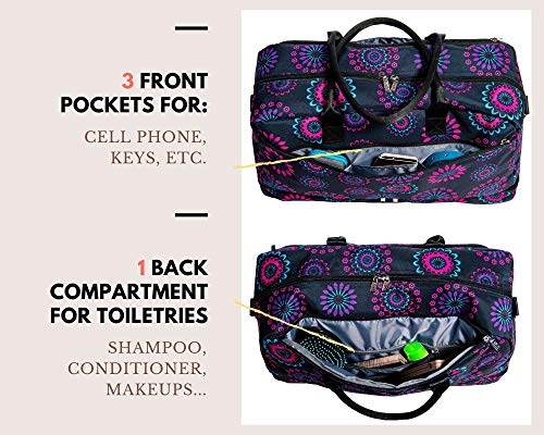 Hospital Bag for Labor and Delivery for New Moms (Purple Circle_A4042)3