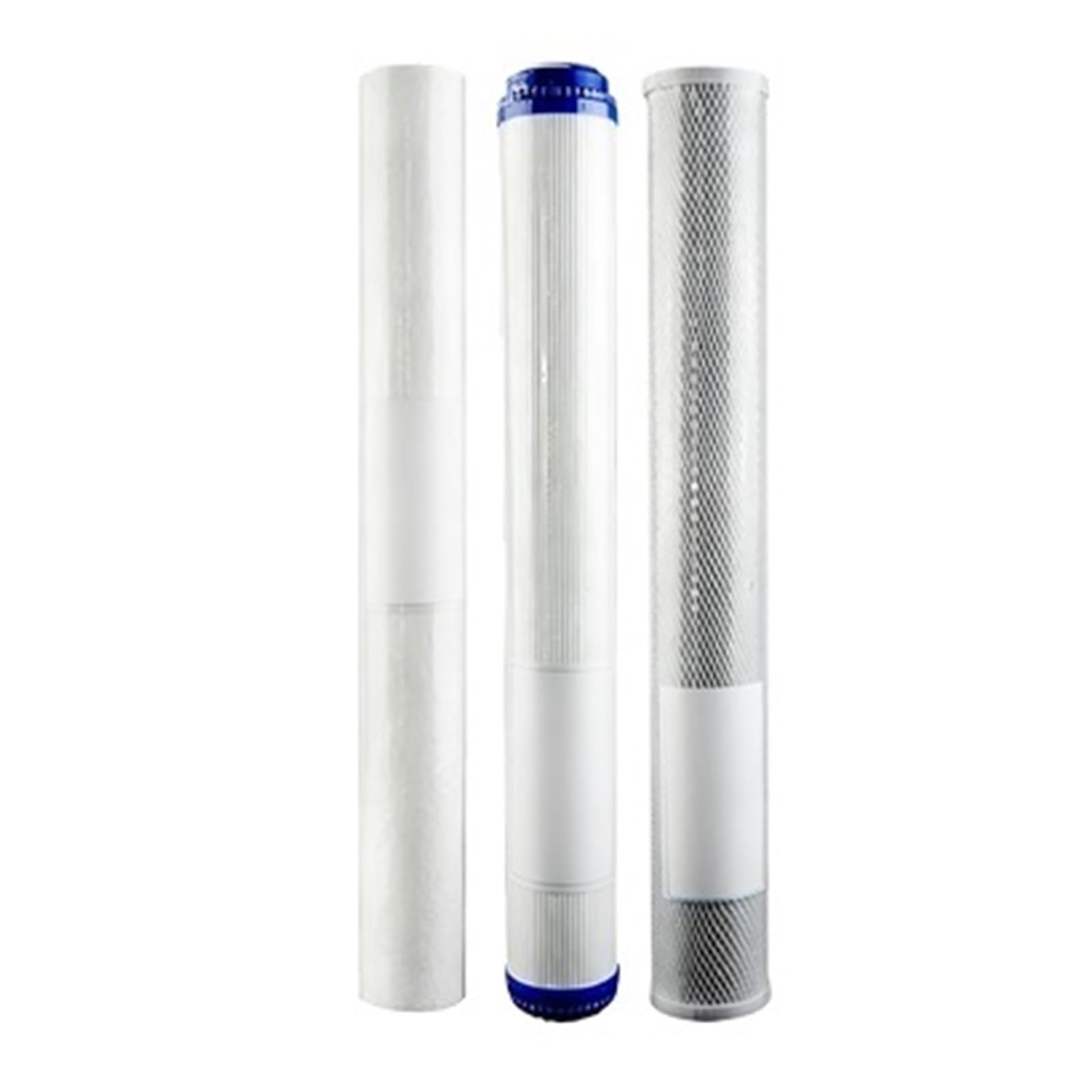Set cartuccia filtro acqua Filtro a carbone attivo granulare e compresso | Cotone PP PPF UDF CTO da 20 pollici(PPF UDF PPF)