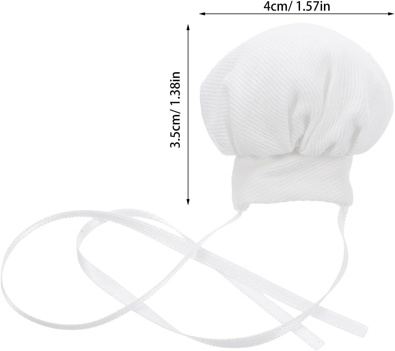 SEWOART 2Pcs Mini Doll Chef Hat Cooking Caps for Stuffed Animals Soft Washable Decorative Hats for Role Play and Creative Fun