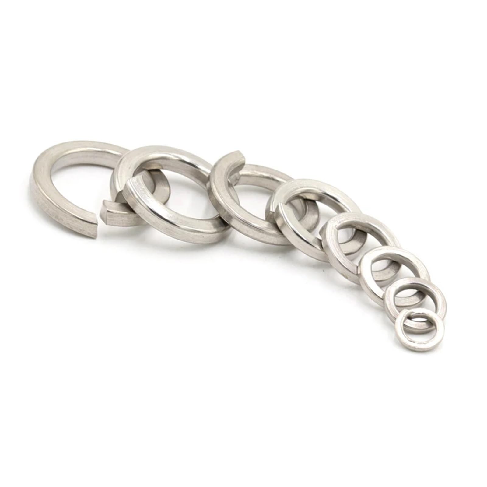 10/50/ 100 Stück Federscheiben Elastische Dichtung M1.6 M2 M2.5 M3 M4 M5 M6 M8 M10 M12 M16 M24 M27 M30 A2 Edelstahl(M14,100Pcs)