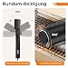 YKYI Elektrische Grillbürste, Kabelloser Grillreiniger mit 180° Winkel, USB-C Wiederaufladbar, Edelstahl-Bürstenkopf & Reinigungsschwamm, IPX7 Wasserdicht, Für Grillrost & alle Grills
