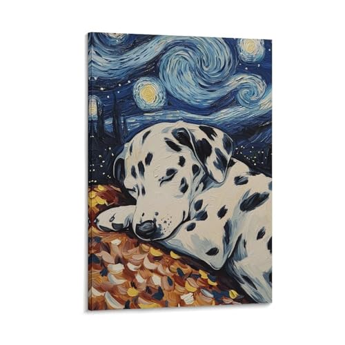 Impression sur toile dalmatien decoration murale moderne salon 16x24inch