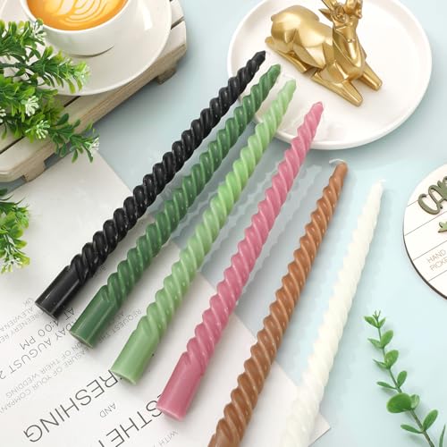 Bougies coniques en spirale sans coulure pour protéger vos tables de dîner