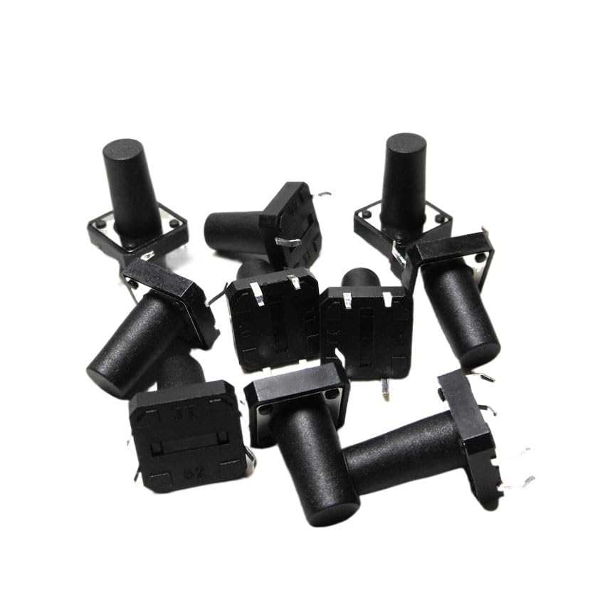 Interrupteur tactile 4 broches pour réparation de panneau électronique 12mm