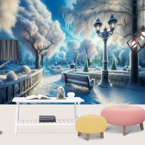 Papier peint coucher de soleil prairie pour masquer un mur vide et illuminer le salon - 4