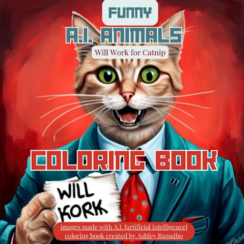 Funny A.I. Animals: Will Work for Catnip Coloring Book (80+ pages!) image 2
