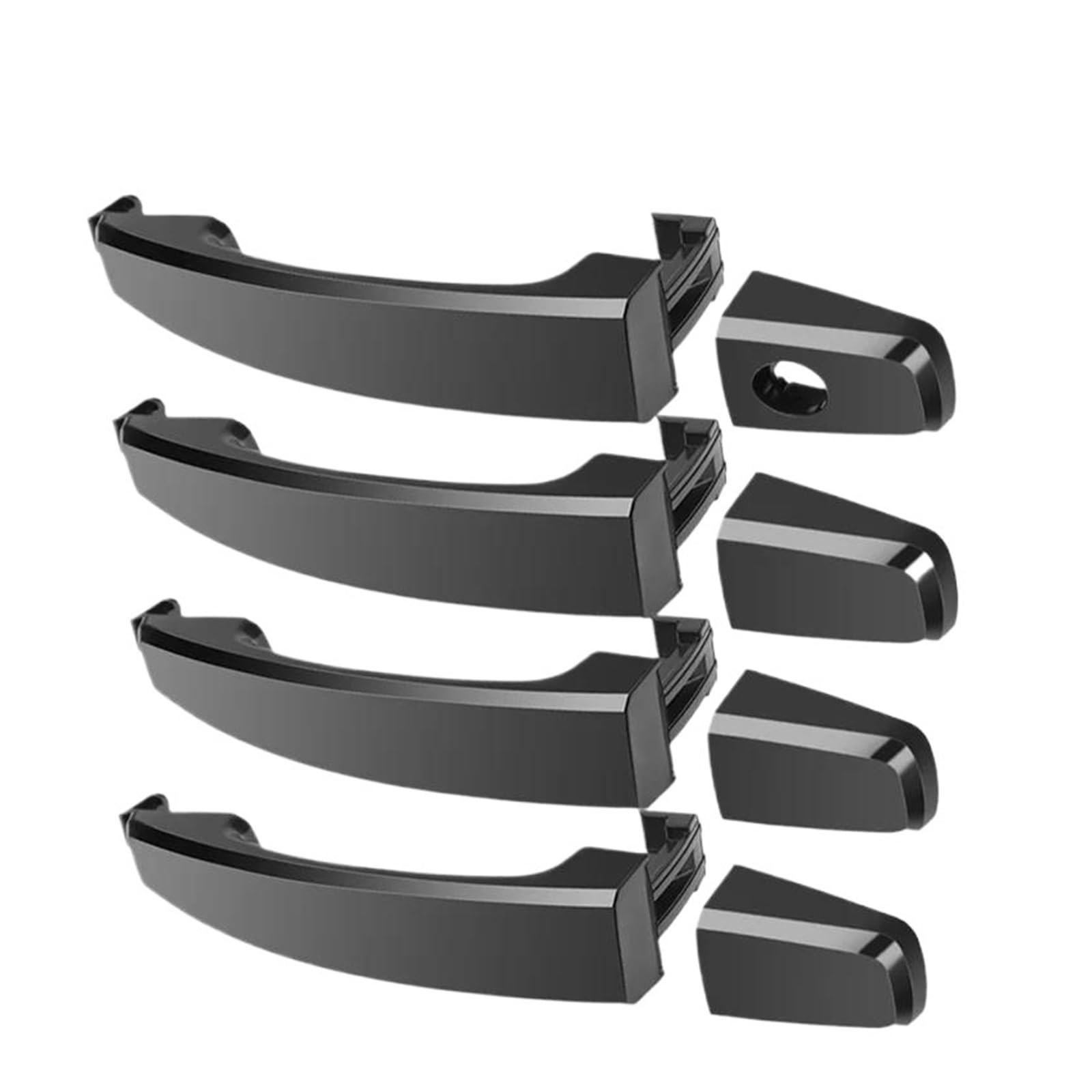 Atgcbcauf 4Pcs Black Front Rear Left Right Door Handle For Chevrolet For Captiva Sport 2012-2015 For Aveo 2007-2011 For Saturn Vue Us Lhd Car Exterior Door Handles(4Pcs Black)
