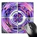 Price comparison product image 3dRose mp_167494_1 8" x 8" Abstract Morning Glory Fish Eye Collage Contemporary Decor Art White Purple Mouse Pad