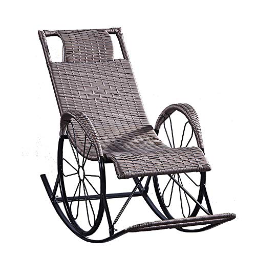 Reclining Patio Chairs Patio Rocking Zero Gravity Chair Outdoor Wide Recliner Chair for Lawn Beach Lounger Deck Chairs (Color : Silver gray, Size : One size)
