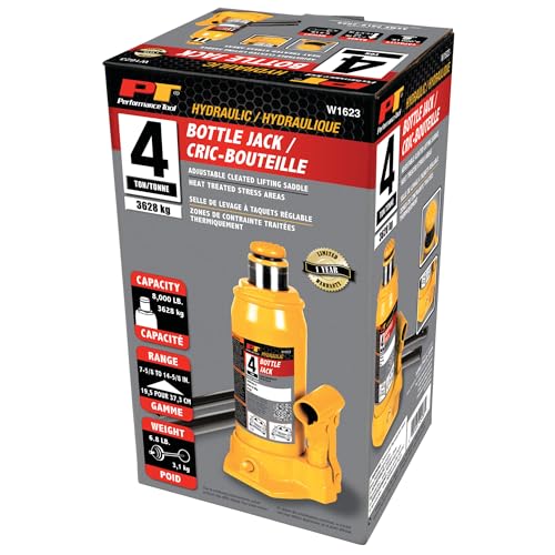 Image of Performance Tool W1623 4-Ton (8,000 lbs.) Heavy Duty Hydraulic Bottle Jack